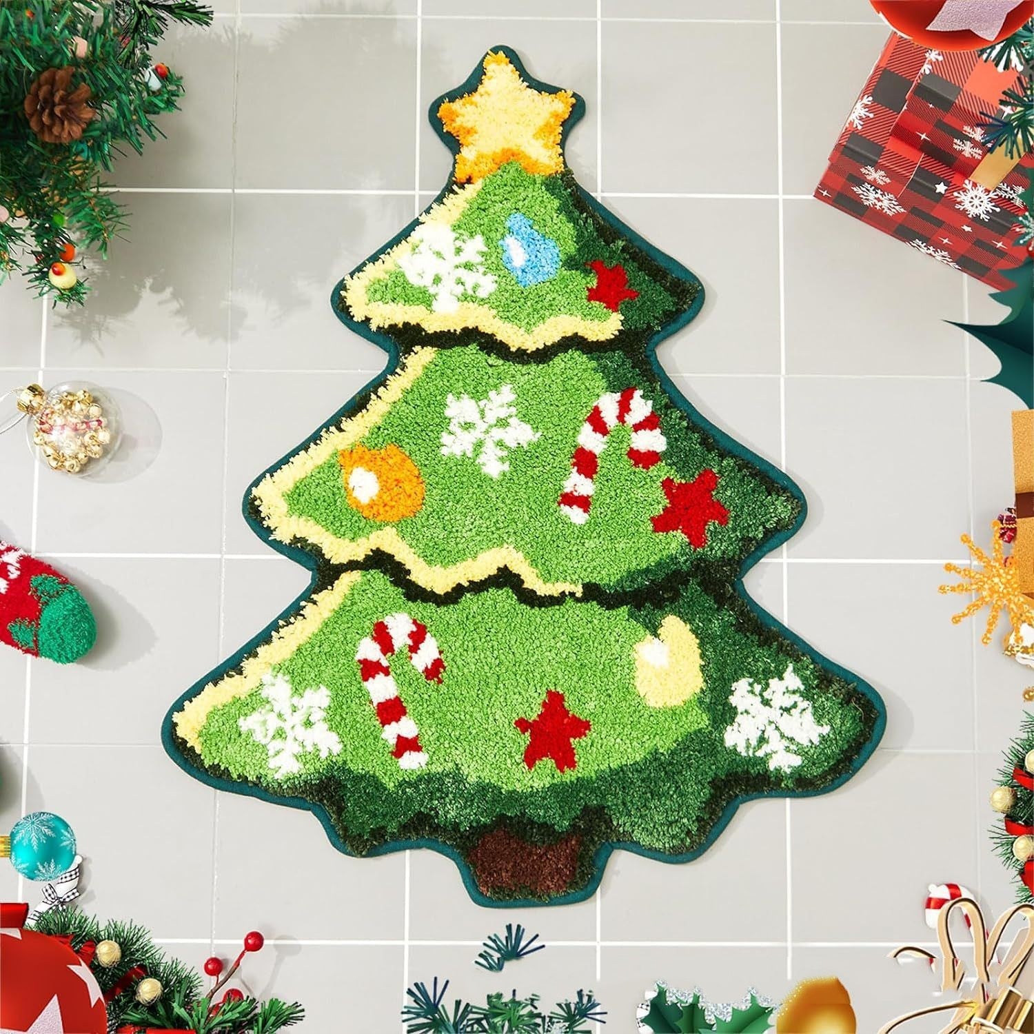 Christmas Tree Home Decoration Ultra Soft Themed Mat-Christmas Tree 3-Theone Apparel
