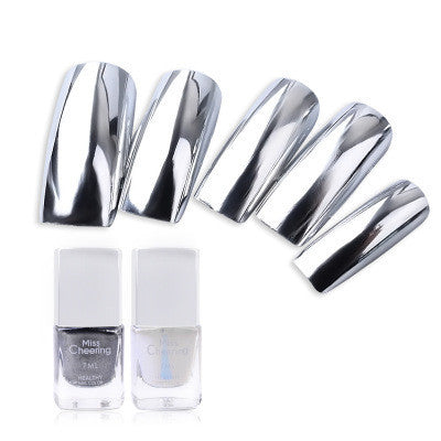 Metallic Silver Plated Nail Polish with Mirror Finish-Theone Apparel