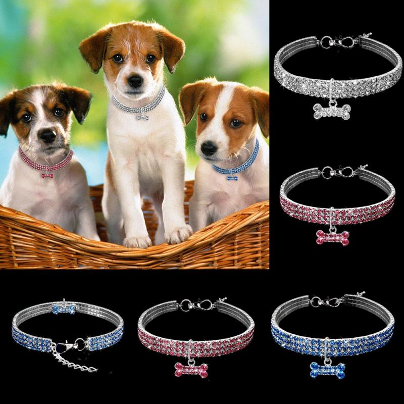 Rhinestone Crystal Dog Collar For Small And Medium Pets
