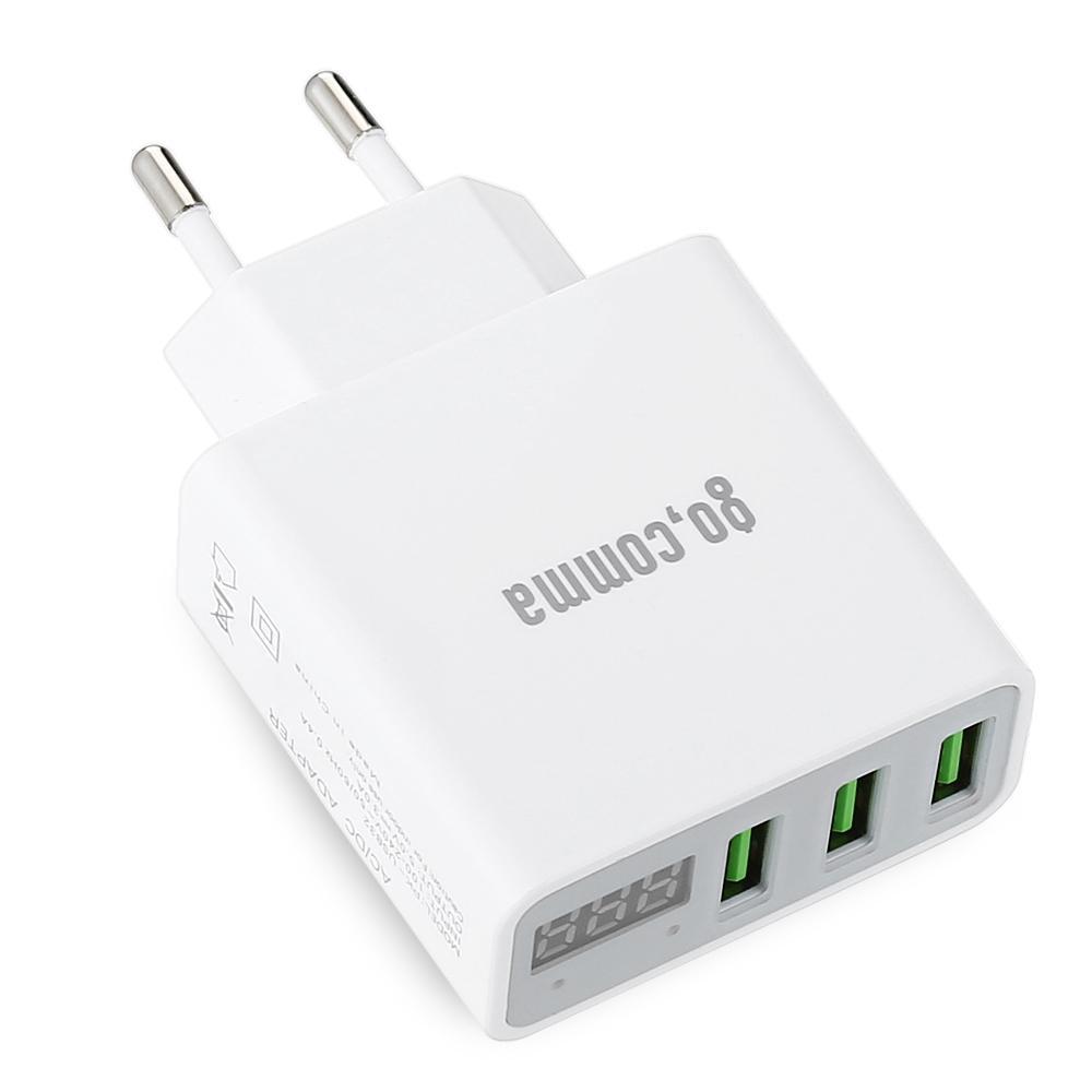 Multi Port Phone USB Charger with Voltage Display