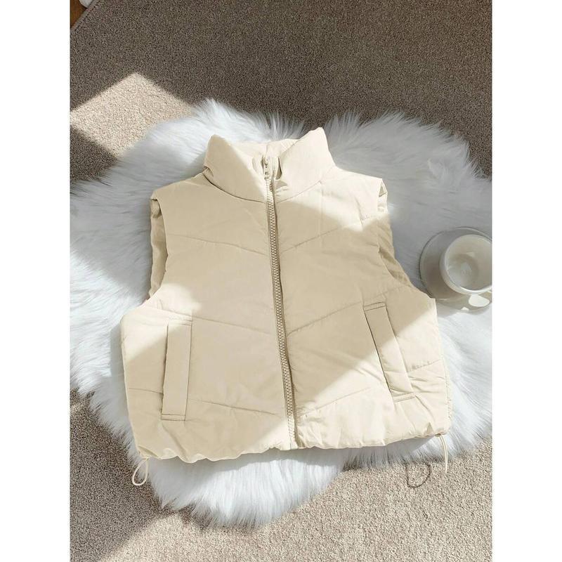 Double-sided Zipper Button Corduroy Drawstring Jacket