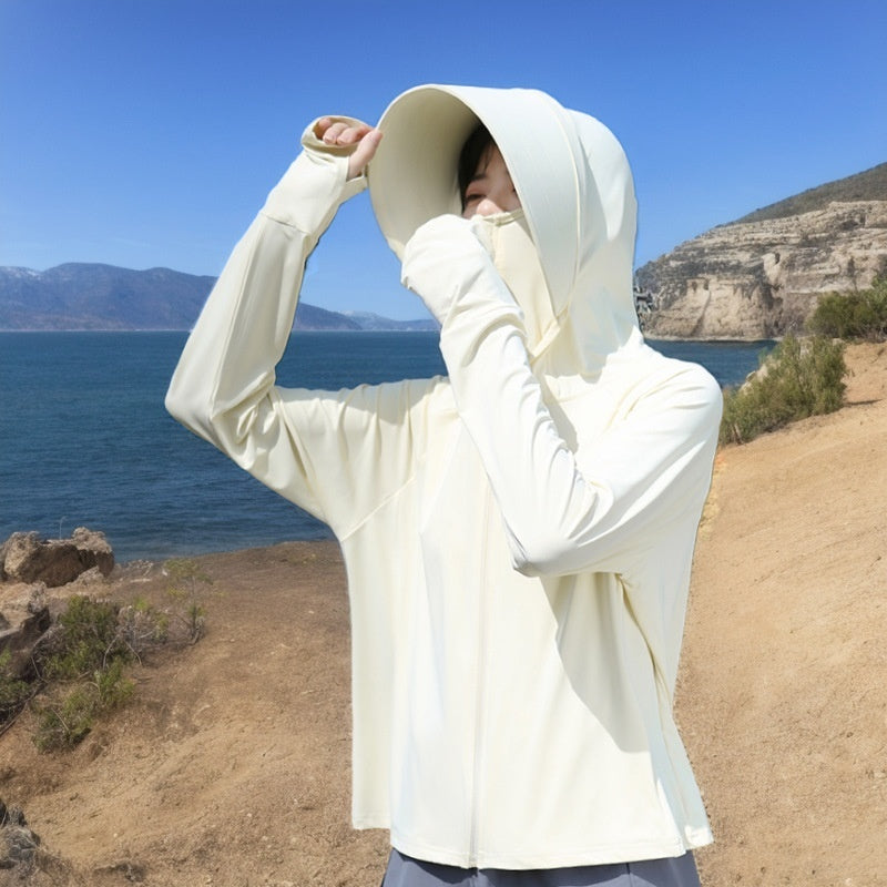 Jasmine Searches For Women's New Style Ice Silk Wide-brim Sun Protection Clothing