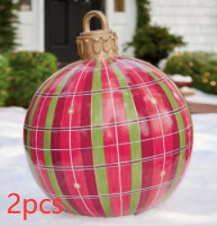 60 Centimeter Hanging Oversized PVC Christmas Ornaments for Exterior Decor