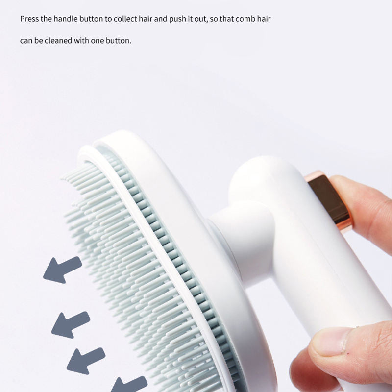Self Cleaning Pet Comb For Hair Removal And Grooming