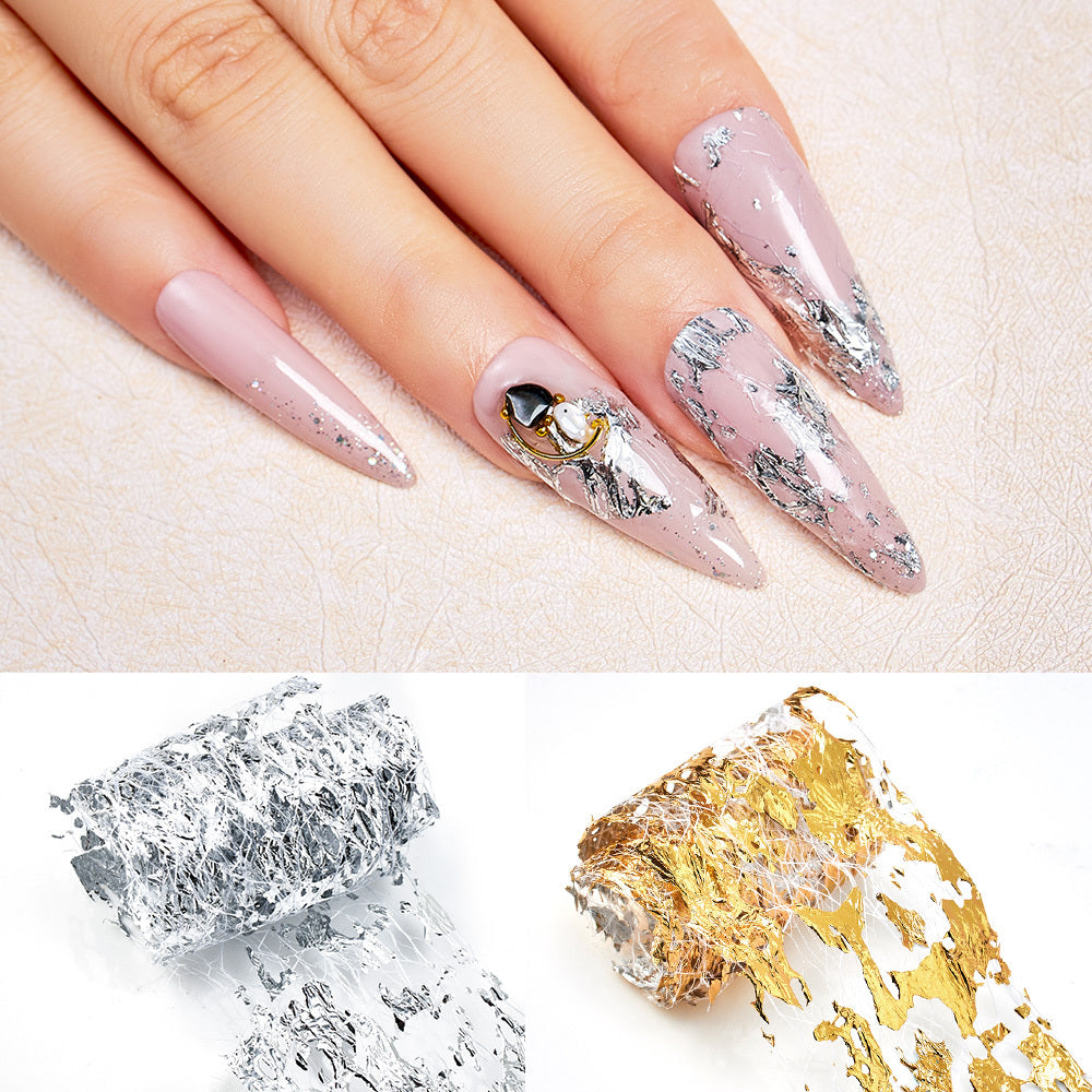 Modern goud- en zilveren foliepapier voor nagels voor dames voor nagels