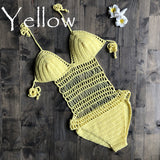 Women's One Piece Crochet Style Cutout Swmsuit