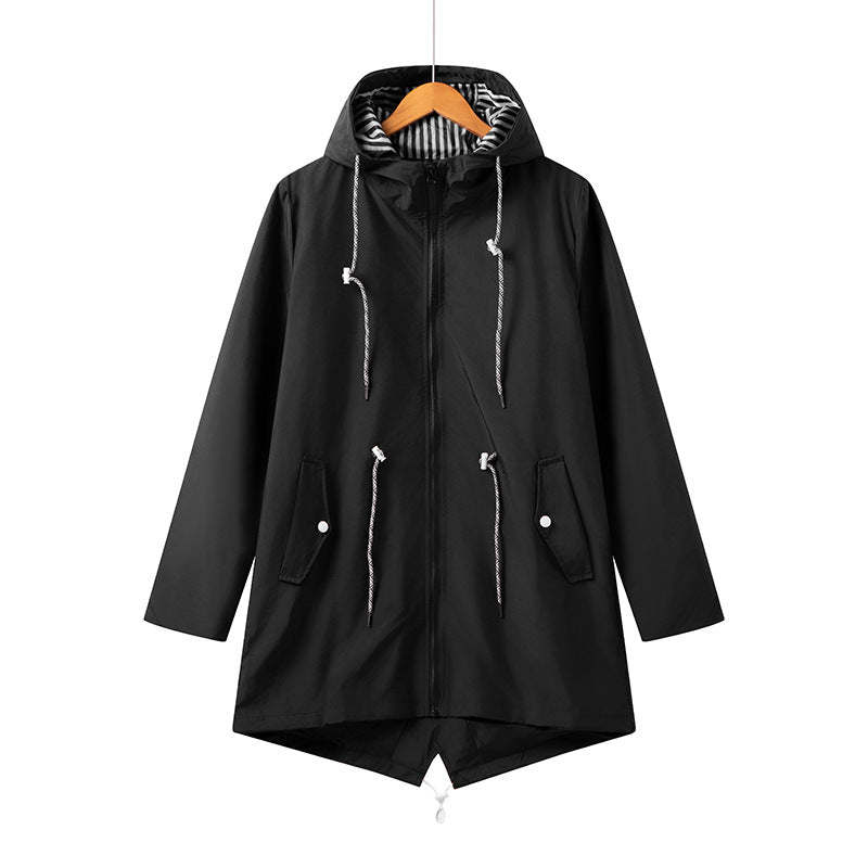 Lightweight Hooded Windbreaker Jacket For Spring And Autumn Outdoors