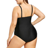 Women's One Piece Plus Size Swimsuit with Mesh Bodice