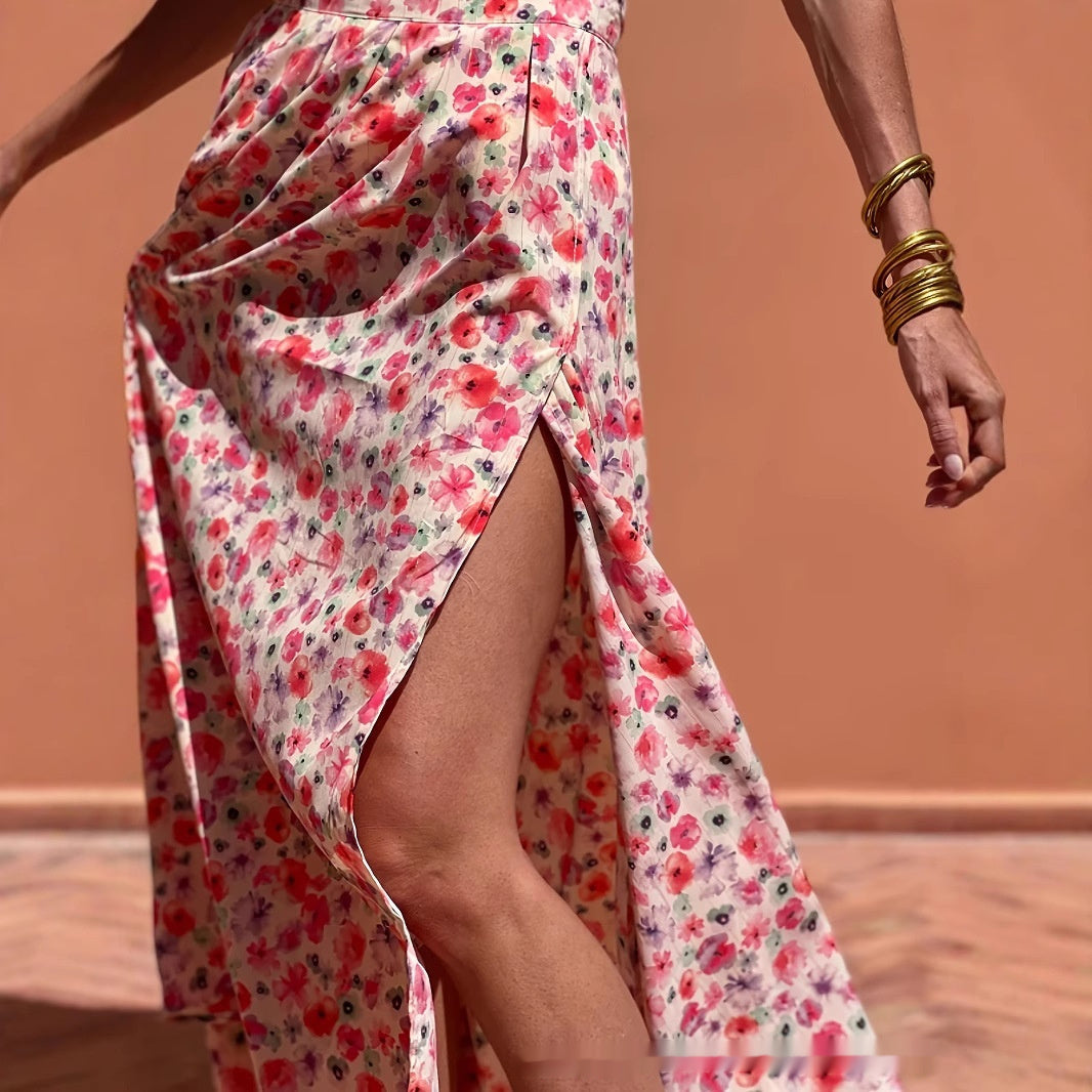 Women's Fashionable Floral-print Casual Skirt