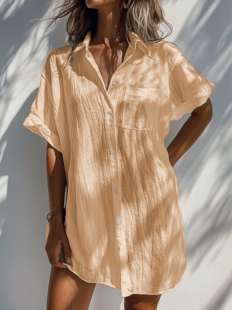 Long Cardigan Multi-color Women's Top Shirt