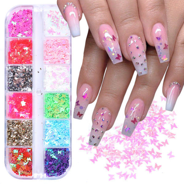 Butterfly Sticker Square BOLT FALSE NAILS SET