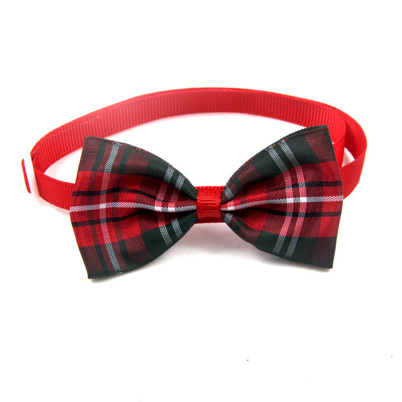 Plaid Pet Tie Scarf Accessory For Cats And Dogs