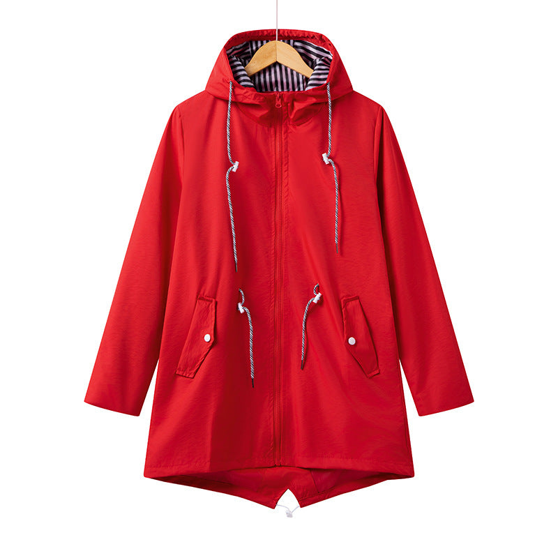 Lightweight Hooded Windbreaker Jacket For Spring And Autumn Outdoors