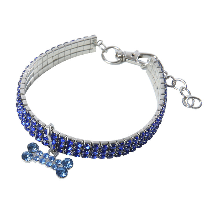 Rhinestone Crystal Dog Collar For Small And Medium Pets