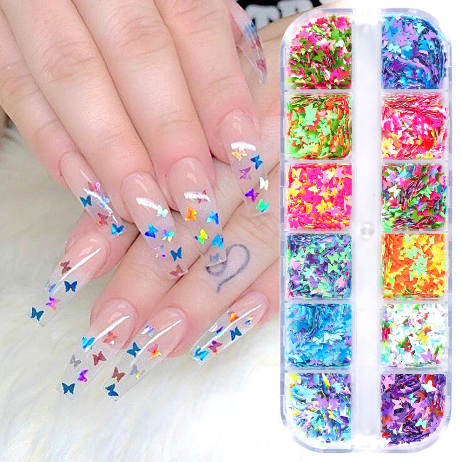 Butterfly Sticker Square BOLT FALSE NAILS SET