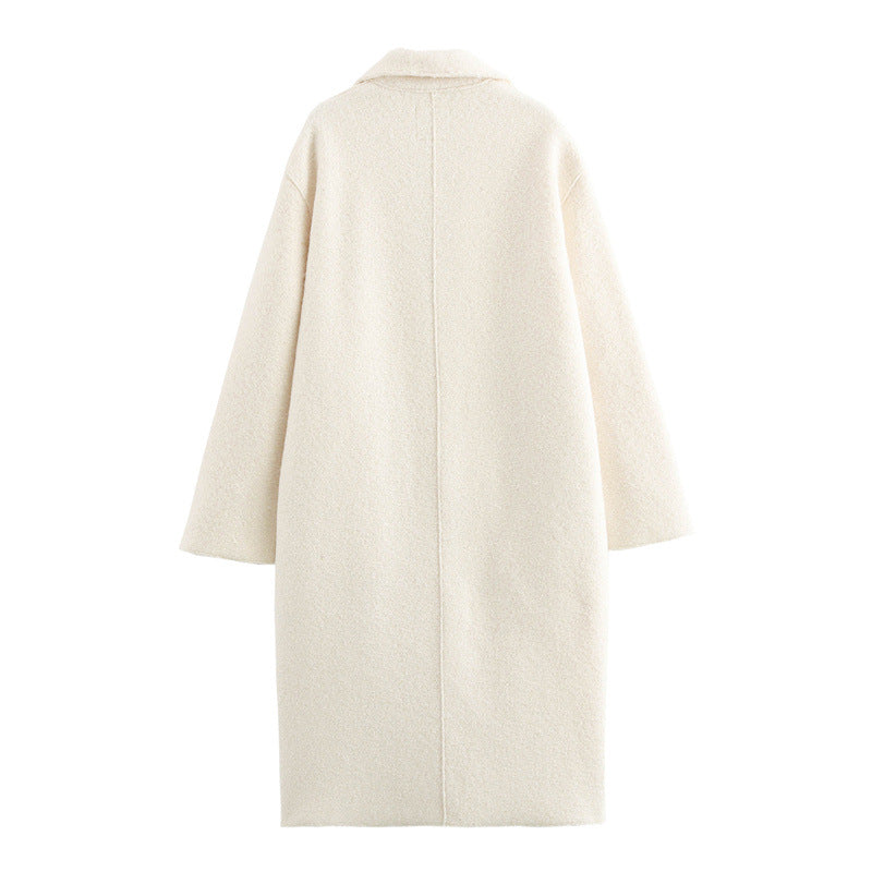 Women's Elegant Commuter Lapel Single-breasted Wool Coat