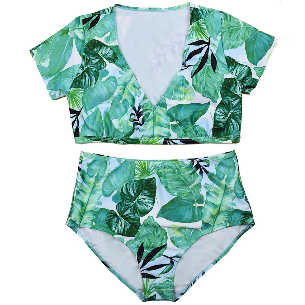 Women's Three Piece Tropical Plus Size Bikini Set