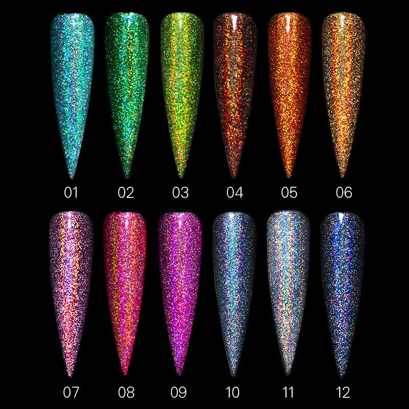 Glittery and Glitzy Nail Powder in Multiple Color Options