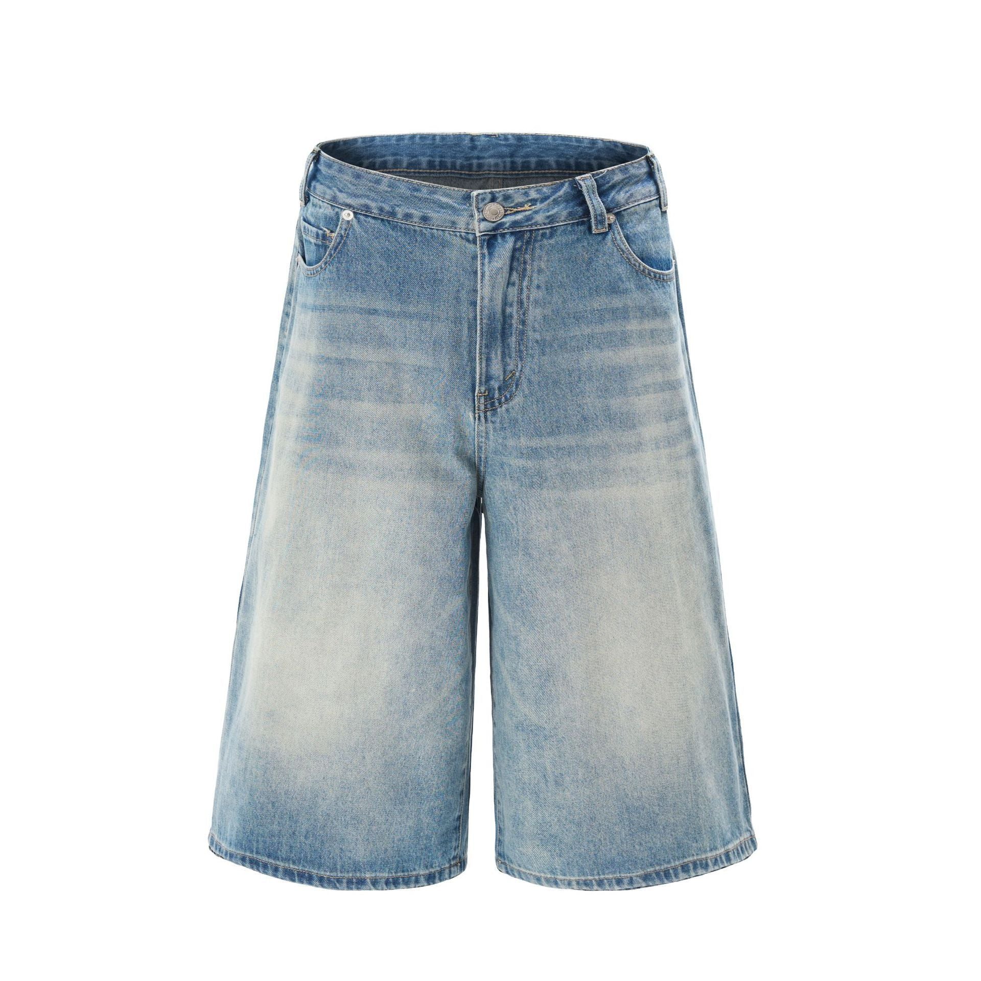 Jeans a gamba a gamba lavati con la moda con fascino americano