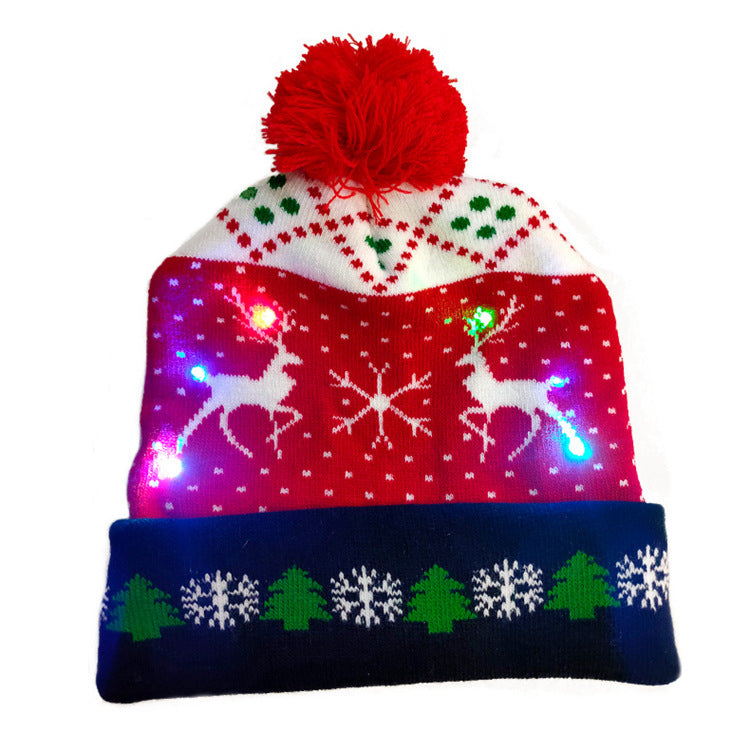 Festive Winter Christmas Toboggan Hat with Puffball