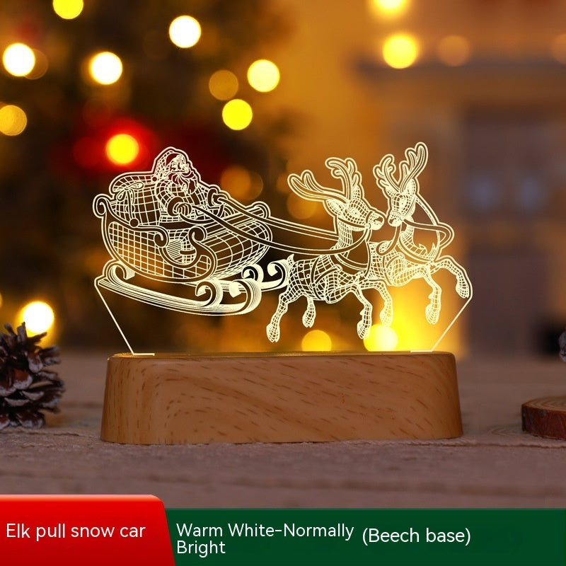 O Natal e o ano novo temático LED acrílico Decorações de mesa