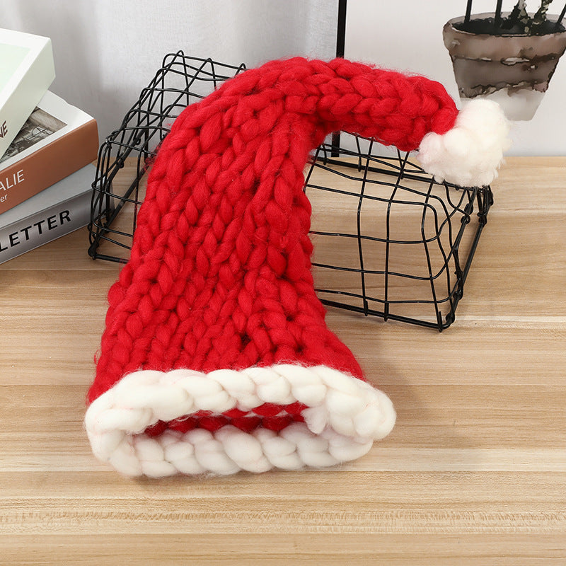 Schattige pluche gebreide stijl oversized kerstman met puffball