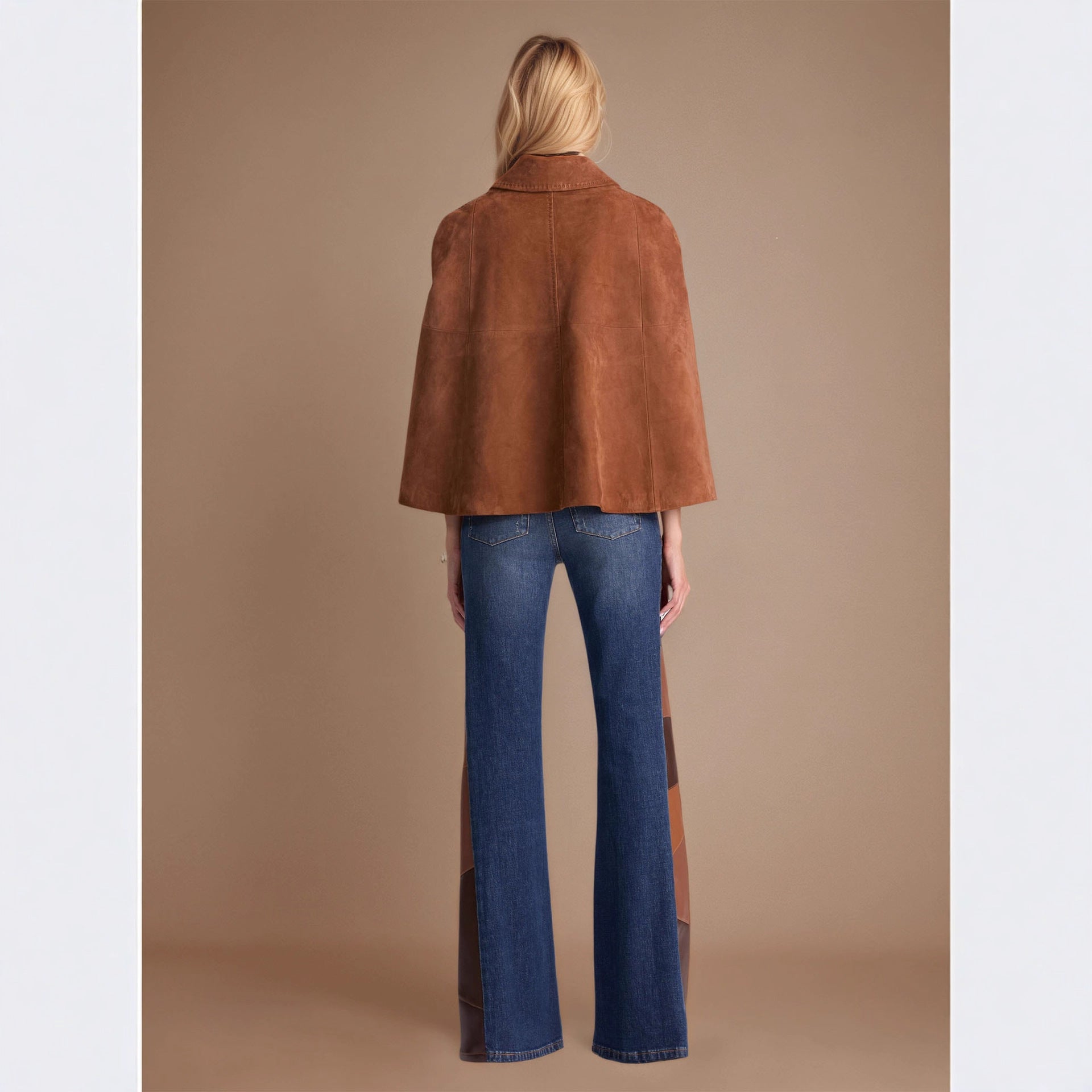 Women's Polyester Leather Loose Design Coat