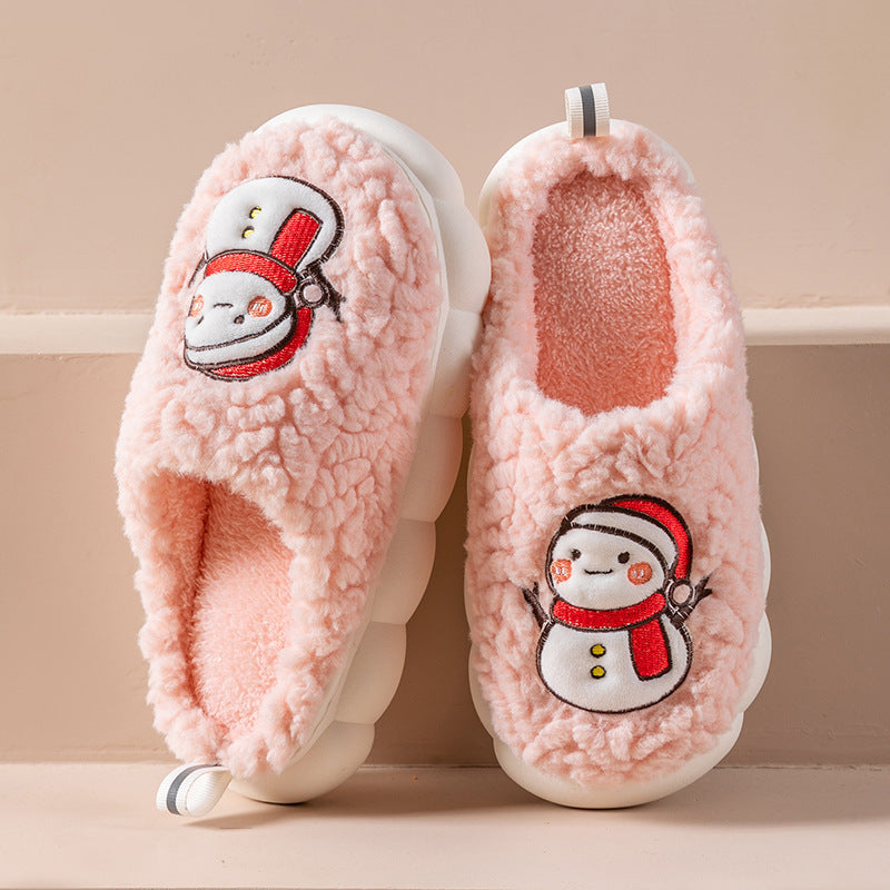 Soft and Fluffy Close Toed House Slippers with Traction Soles