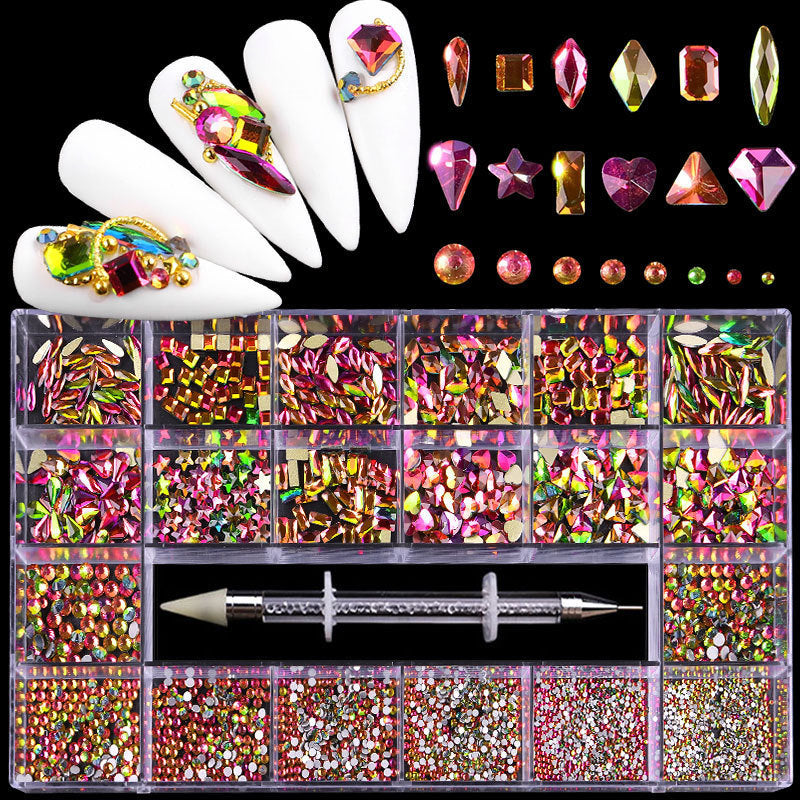 Set van 21 dozen nail art en 3D -ontwerpen