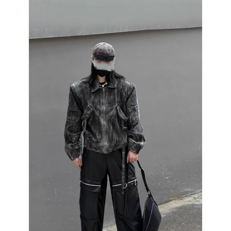 Vintage Distressed Men's And Women's Denim Jacket