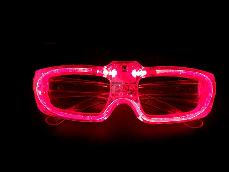 Light-Up Glowing LED Plastic Glasses for Party Favors and Photo Booth Props