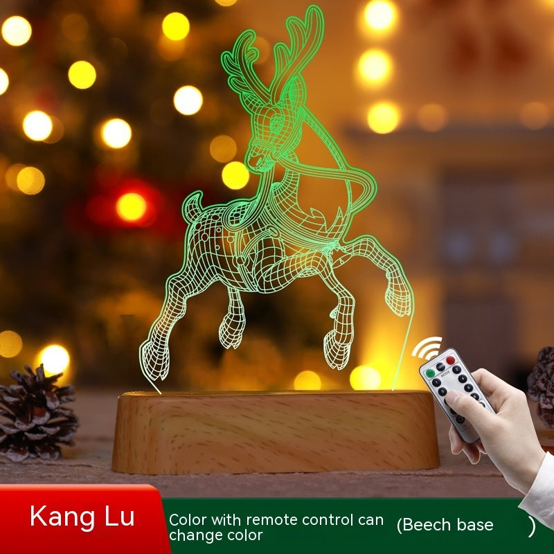 O Natal e o ano novo temático LED acrílico Decorações de mesa