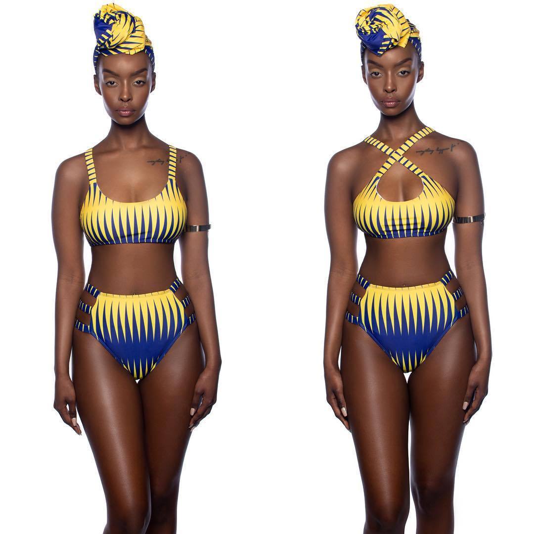 Split High-Waist Bikini for Flattering Curves and Comfort
