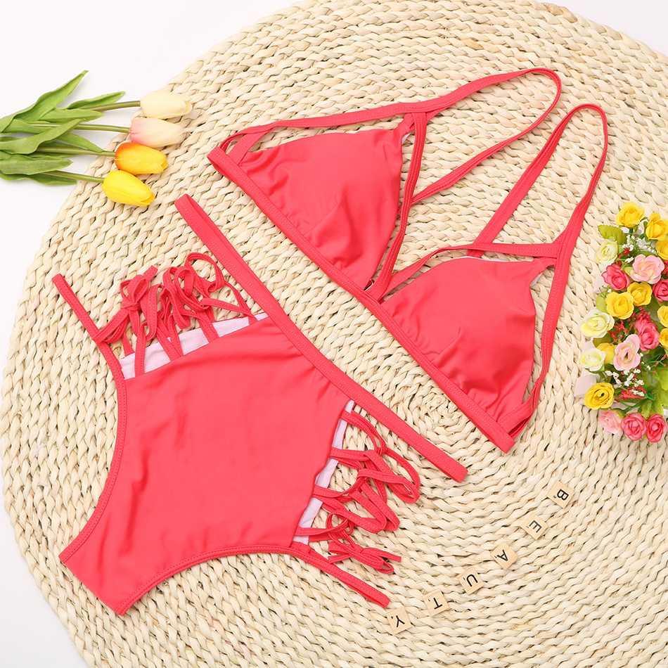 Biquíni de verão de várias cordas para aventuras modernas de praia elegantes