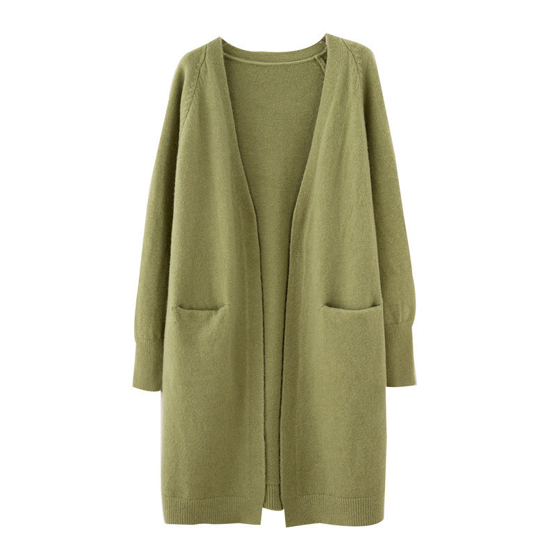 Versatile Long And Loose Thick Knit Cardigan Coat