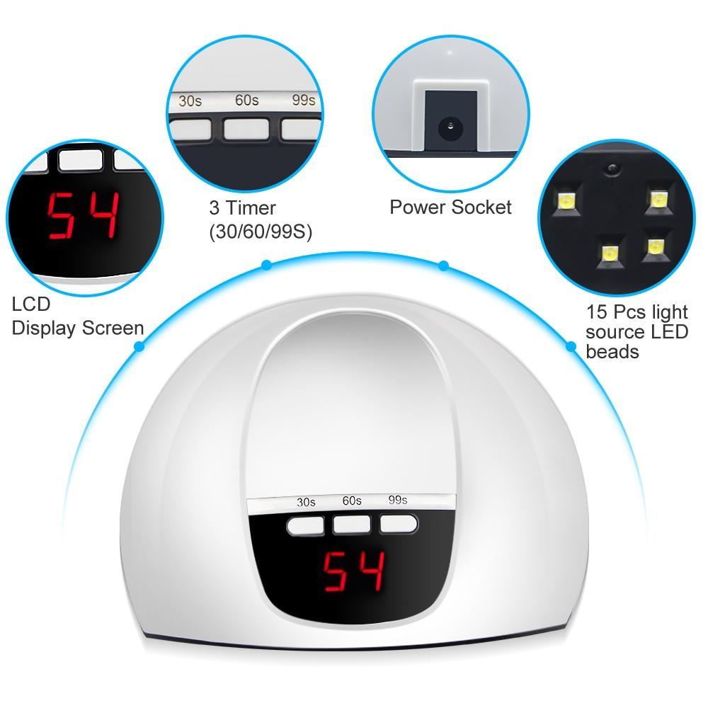 Adjustable Nail Polish Dryer with Timer and Intensity Settings-Theone Apparel
