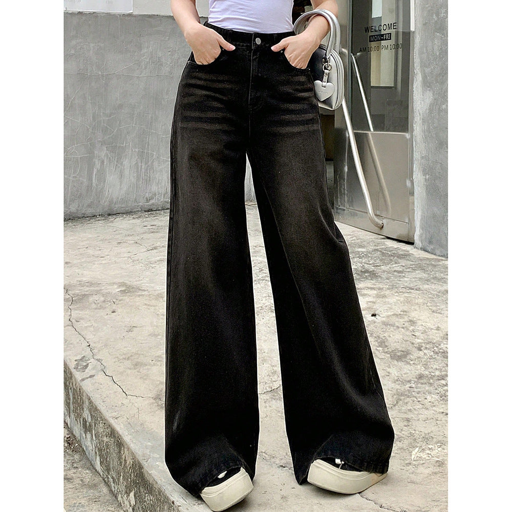 Branded Retro Wide-Leg Jeans for Modern Street Statements-Theone Apparel