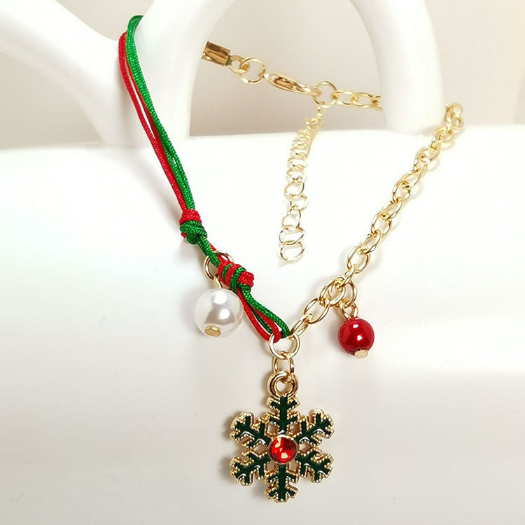 Christmas Chain & Rope Charm & Bead-Accent Bracelet in Assorted Styles