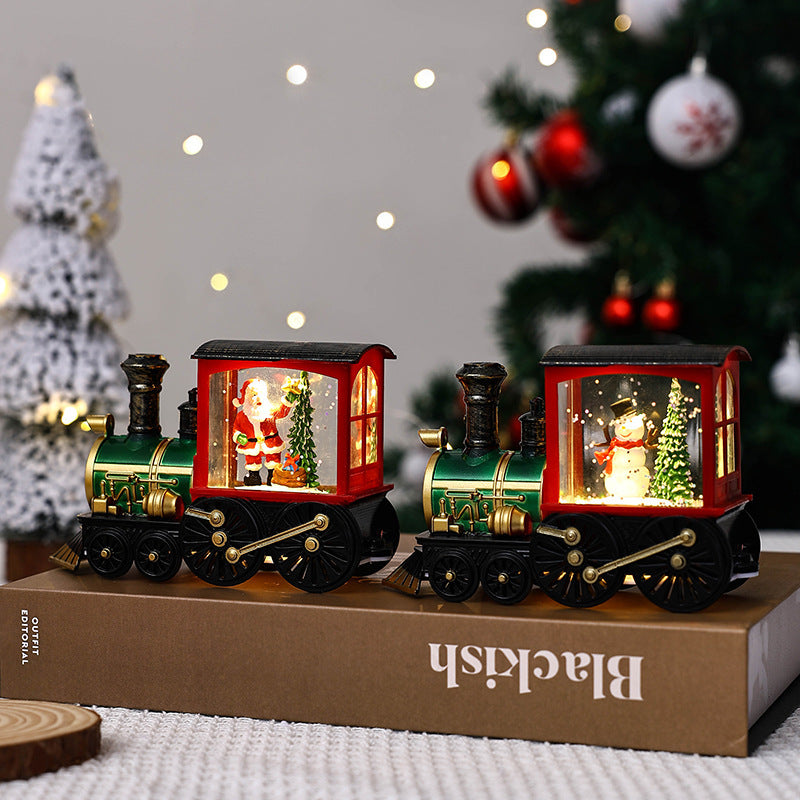 Christmas Themed Train Car Snowglobe with Glitter-Theone Apparel
