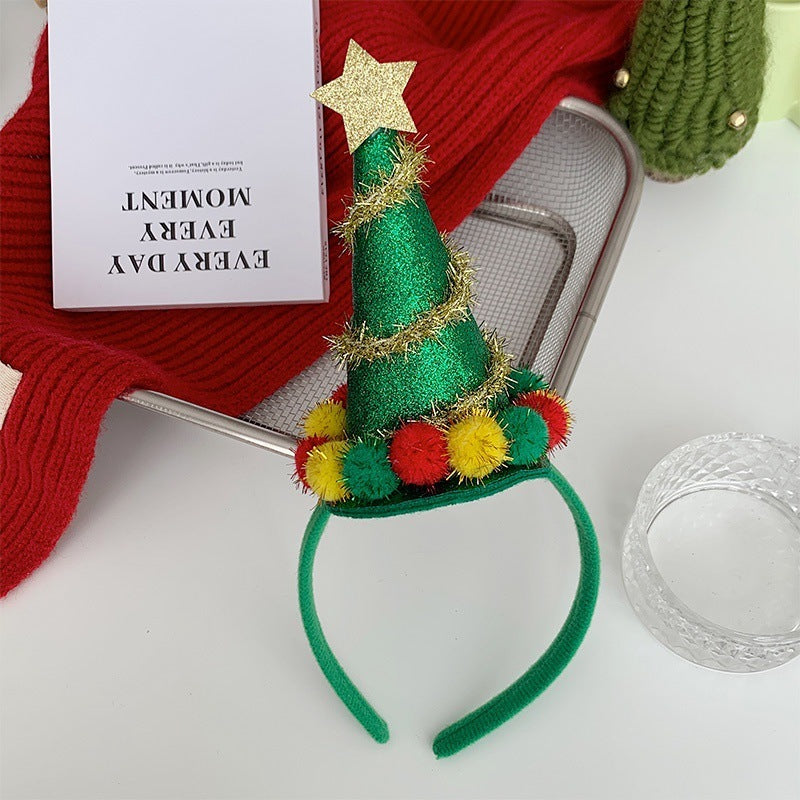 Christmas Tree Headband Hat with LED String Lights-4 Christmas Hat-Theone Apparel