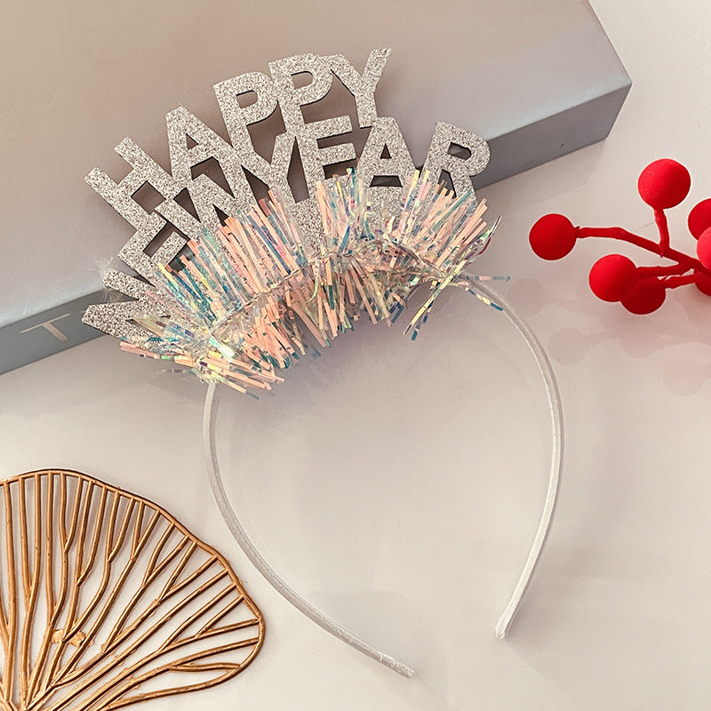 Christmas Tree Headband Hat with LED String Lights-19m Silver Masterbatch-Theone Apparel