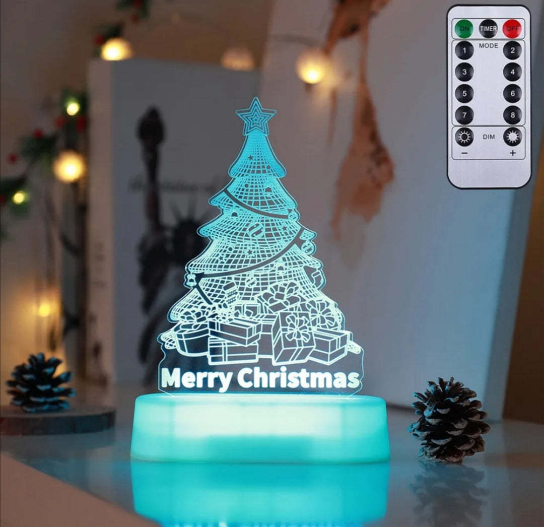 Christmas and New Years Themed LED Acrylic Light Up Table Decorations-Christmas Tree-Theone Apparel