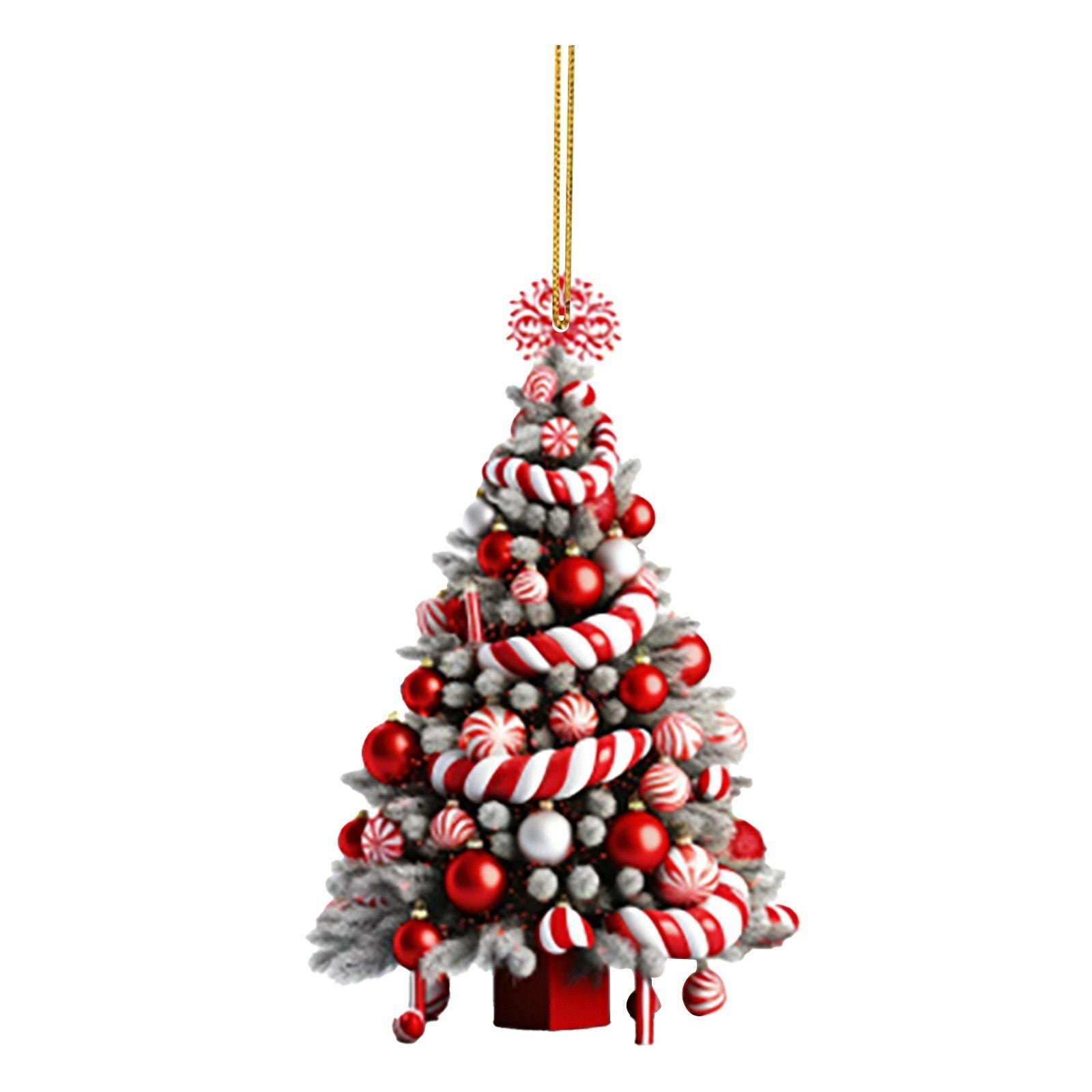 Colorful Christmas Tree Themed Ornament with Hanging Thread-Style 3-Theone Apparel
