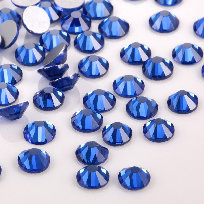 Colorful Rhinestone Jewel Nail Adornment in Multiple Colors-Dark Blue-Theone Apparel