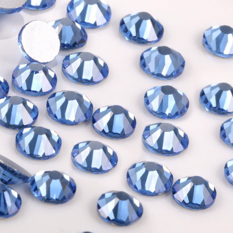 Colorful Rhinestone Jewel Nail Adornment in Multiple Colors-Light Blue-Theone Apparel