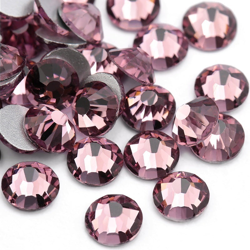 Colorful Rhinestone Jewel Nail Adornment in Multiple Colors-Light Purple-Theone Apparel