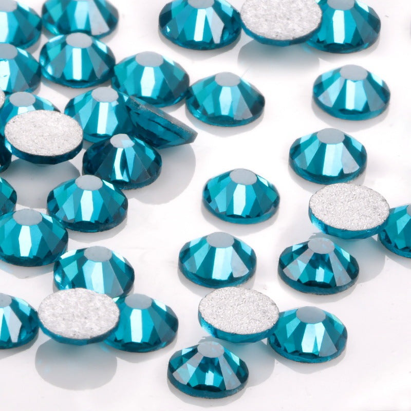 Colorful Rhinestone Jewel Nail Adornment in Multiple Colors-Peacock Blue-Theone Apparel