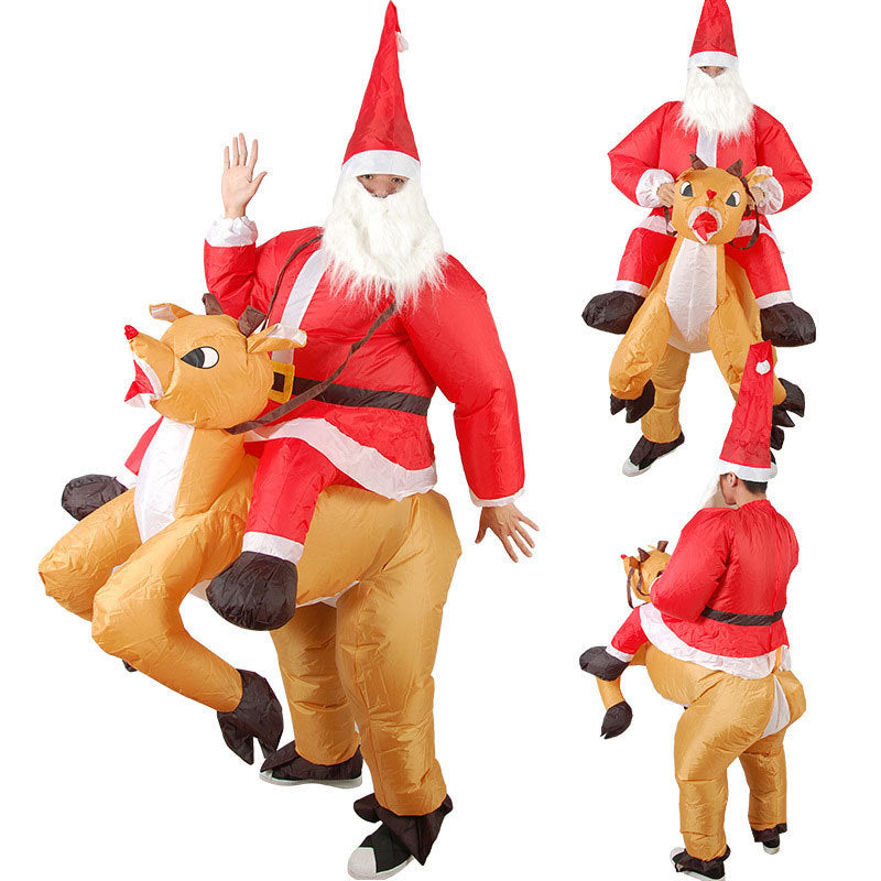 Funny Blow Up Inflatable Santa Claus Costume for Adults-Elk-Theone Apparel
