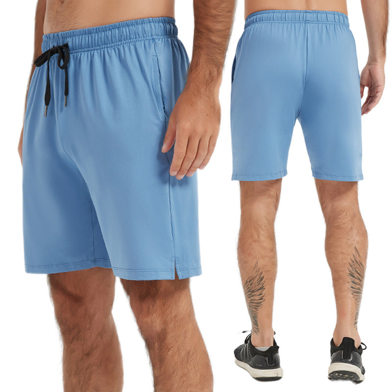 High-Elastic Quick-Dry Fitness Shorts for Maximum Range-Light Blue-Theone Apparel