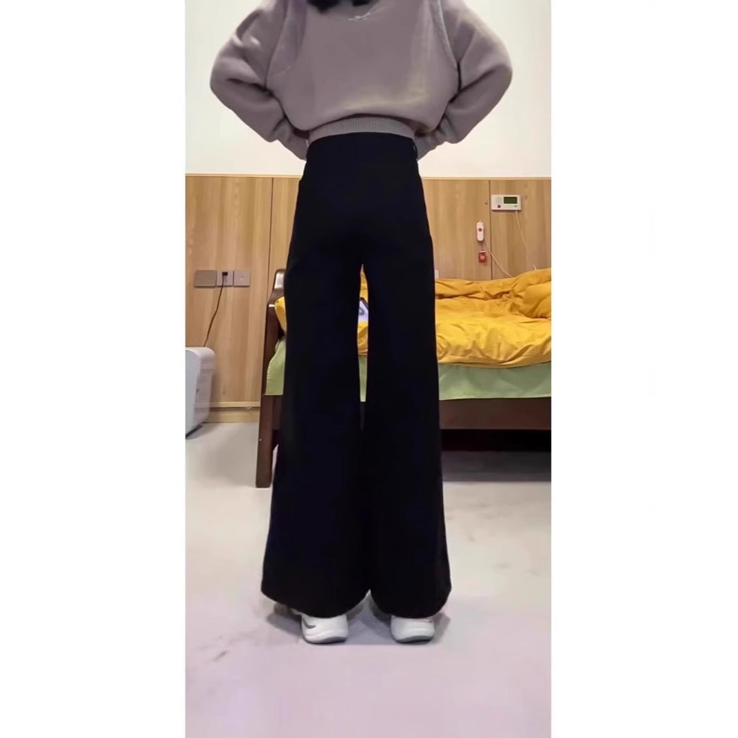 寬鬆的瘦褲子，寬腿舒適